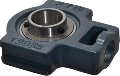 Value Collection - 2-1/4" Wide, Cast Iron Ball Bearing Take Up Unit - 1-3/32" Outside Diam - Caliber Tooling