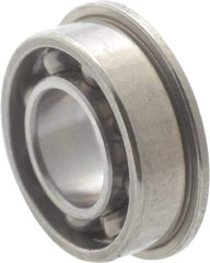 Value Collection - 5/16" Bore Diam, 1/2" OD, Open Miniature Radial Ball Bearing - 5/32" Wide, With Flange, 1 Row, Round Bore, 52 Lb Static Capacity, 122 Lb Dynamic Capacity - Caliber Tooling