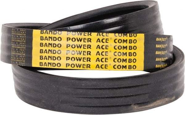 Bando - Section CX, 7/8" Wide, 162" Outside Length, V-Belt - Black, No. CX158 - Caliber Tooling