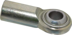 Made in USA - 3/4" ID, 1-3/4" Max OD, 14,290 Lb Max Static Cap, Plain Female Spherical Rod End - 3/4-16 RH, Steel with Steel Raceway - Caliber Tooling