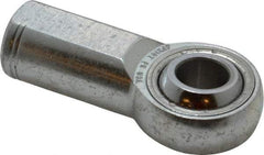 Made in USA - 5/8" ID, 1-1/2" Max OD, 17,959 Lb Max Static Cap, Plain Female Spherical Rod End - 5/8-18 RH, Alloy Steel with Steel Raceway - Caliber Tooling