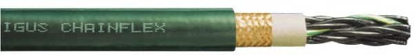 Igus - 17 AWG, 7 Strand, Green Machine Tool Wire - PVC, Flame, Oil and UV Resistant, 1 Ft. Long - Caliber Tooling