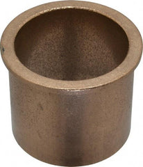 Boston Gear - 2" Inside x 2-1/4" Outside Diam, Oil Impregnated Bronze SAE-841 Flanged Sleeve Bearing - 2-1/2" Flange Outside Diam, 1/8" Flange Thickness, 2" OAL - Caliber Tooling