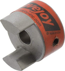 Lovejoy - 10mm Max Bore, Flexible Coupling Hub - 1.36" OD, 2" OAL, Sintered Iron, Order 2 Hubs & 1 Spider for Complete Coupling - Caliber Tooling