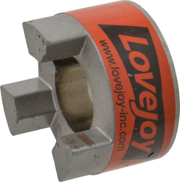 Lovejoy - 7/8" Max Bore Diam, 3/16" x 3/32" Keyway Width x Depth, Flexible Coupling Hub - 1-3/4" OD, 2.12" OAL, Sintered Iron, Order 2 Hubs & 1 Spider for Complete Coupling - Caliber Tooling