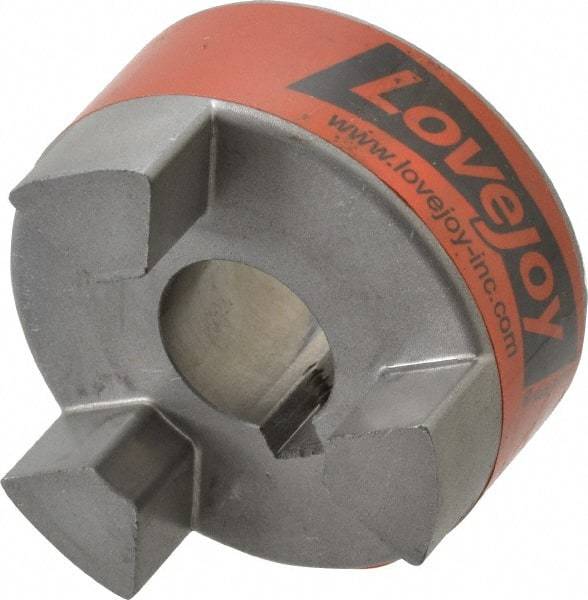 Lovejoy - 19mm Max Bore, 6mm x 2.8mm Keyway Width x Depth, Flexible Coupling Hub - 2.11" OD, 2.12" OAL, Sintered Iron, Order 2 Hubs & 1 Spider for Complete Coupling - Caliber Tooling