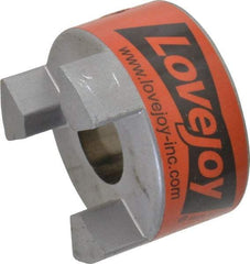 Lovejoy - 7/8" Max Bore Diam, 3/16" x 3/32" Keyway Width x Depth, Flexible Coupling Hub - 2.11" OD, 2-1/2" OAL, Sintered Iron, Order 2 Hubs & 1 Spider for Complete Coupling - Caliber Tooling