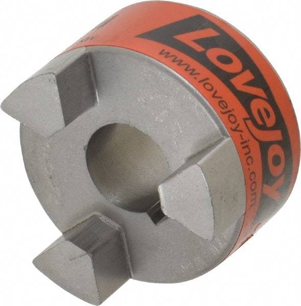 Lovejoy - 20mm Max Bore, 6mm x 2.8mm Keyway Width x Depth, Flexible Coupling Hub - 2.11" OD, 2-1/2" OAL, Sintered Iron, Order 2 Hubs & 1 Spider for Complete Coupling - Caliber Tooling