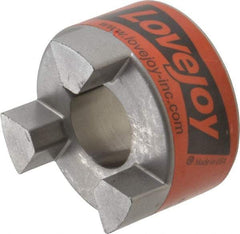 Lovejoy - 24mm Max Bore, 8mm x 3.3mm Keyway Width x Depth, Flexible Coupling Hub - 2.11" OD, 2-1/2" OAL, Sintered Iron, Order 2 Hubs & 1 Spider for Complete Coupling - Caliber Tooling