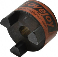 Lovejoy - 3/4" Max Bore Diam, 3/16" x 3/32" Keyway Width x Depth, Flexible Coupling Hub - 2.54" OD, 3-1/2" OAL, Sintered Iron, Order 2 Hubs & 1 Spider for Complete Coupling - Caliber Tooling