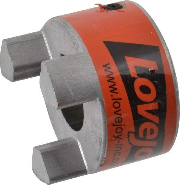 Lovejoy - 1-1/8" Max Bore Diam, 1/4" x 1/8" Keyway Width x Depth, Flexible Coupling Hub - 2.54" OD, 3-1/2" OAL, Sintered Iron, Order 2 Hubs & 1 Spider for Complete Coupling - Caliber Tooling