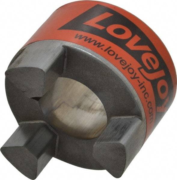 Lovejoy - 1-1/4" Max Bore Diam, 1/4" x 1/8" Keyway Width x Depth, Flexible Coupling Hub - 2.54" OD, 3-1/2" OAL, Sintered Iron, Order 2 Hubs & 1 Spider for Complete Coupling - Caliber Tooling