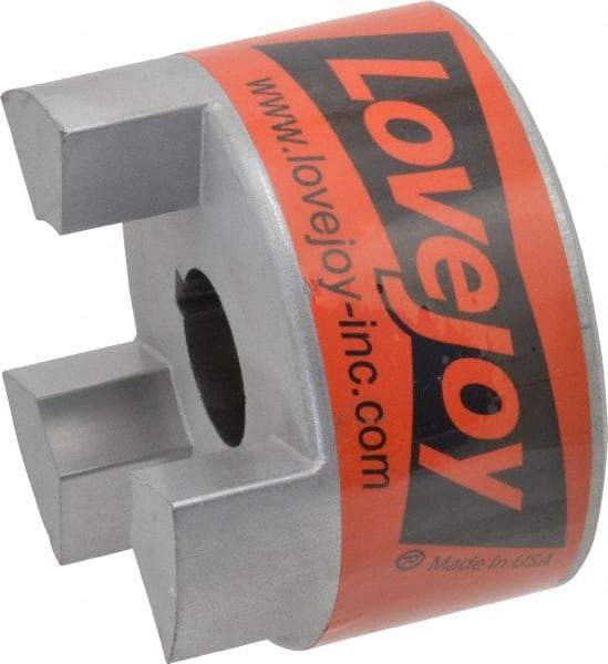 Lovejoy - 1" Max Bore Diam, 1/4" x 1/8" Keyway Width x Depth, Flexible Coupling Hub - 3.31" OD, 4-1/4" OAL, Sintered Iron, Order 2 Hubs & 1 Spider for Complete Coupling - Caliber Tooling