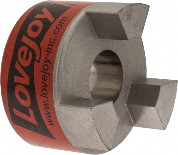 Lovejoy - 1-1/4" Max Bore Diam, 1/4" x 1/8" Keyway Width x Depth, Flexible Coupling Hub - 3.31" OD, 4-1/4" OAL, Sintered Iron, Order 2 Hubs & 1 Spider for Complete Coupling - Caliber Tooling