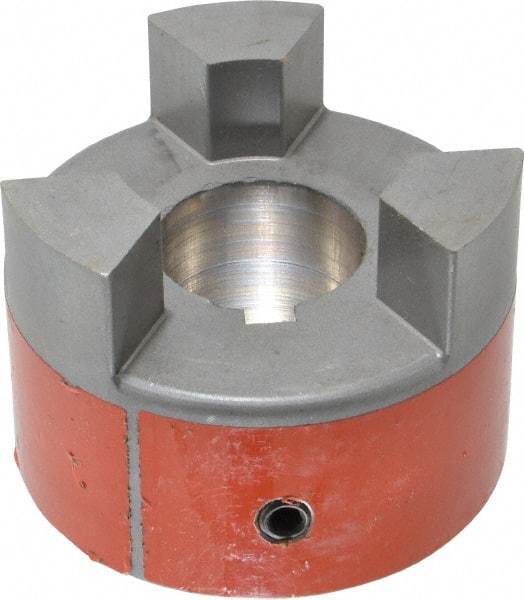 Lovejoy - 1-3/8" Max Bore Diam, 5/16" x 5/32" Keyway Width x Depth, Flexible Coupling Hub - 3.31" OD, 4-1/4" OAL, Sintered Iron, Order 2 Hubs & 1 Spider for Complete Coupling - Caliber Tooling