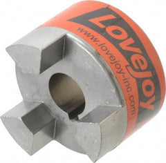 Lovejoy - 28mm Max Bore, 8mm x 3.3mm Keyway Width x Depth, Flexible Coupling Hub - 3.31" OD, 4-1/4" OAL, Sintered Iron, Order 2 Hubs & 1 Spider for Complete Coupling - Caliber Tooling