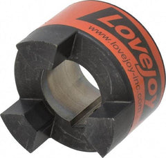 Lovejoy - 42mm Max Bore, 12mm x 3.3mm Keyway Width x Depth, Flexible Coupling Hub - 3.31" OD, 4-1/4" OAL, Sintered Iron, Order 2 Hubs & 1 Spider for Complete Coupling - Caliber Tooling