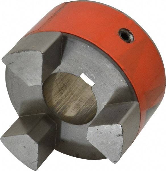 Lovejoy - 1-1/2" Max Bore Diam, Flexible Hub Coupling - 3-3/4" OD, 4-1/2" OAL, Metal - Caliber Tooling