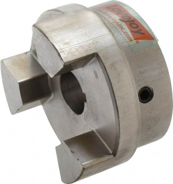 Lovejoy - 1-1/4" Max Bore Diam, Flexible Hub Coupling - 4-1/2" OD, 4.88" OAL, Sintered Iron - Caliber Tooling