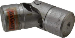 Lovejoy - 1-1/2" Bore Depth, 15,600 In/Lbs. Torque, D-Type Single Universal Joint - 1" Inside x 2" Outside Diam, 5-7/16" OAL - Caliber Tooling