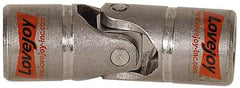 Lovejoy - 1" Bore Depth, 1,040 In/Lbs. Torque, D-Type Single Universal Joint - 1/2" Inside x 1" Outside Diam, 3-3/8" OAL - Caliber Tooling