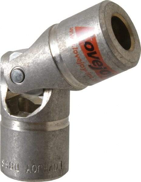 Lovejoy - 1-1/16" Bore Depth, 3,480 In/Lbs. Torque, D-Type Single Universal Joint - 5/8" Inside x 1-1/4" Outside Diam, 3-3/4" OAL - Caliber Tooling