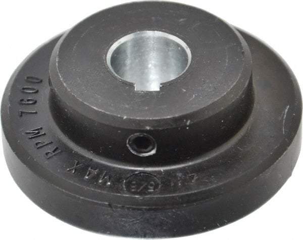 Lovejoy - 5/8" Max Bore Diam, 3/16" x 3/32" Keyway Width x Depth, Flexible Coupling Hub - 2.046" OD, 2.38" OAL, Cast Iron - Caliber Tooling