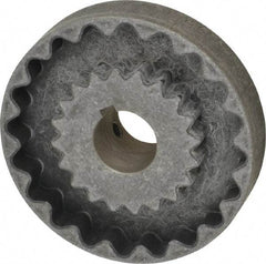 Lovejoy - 1" Max Bore Diam, 1/4" x 1/8" Keyway Width x Depth, Flexible Coupling Hub - 4" OD, 3-1/2" OAL, Cast Iron - Caliber Tooling