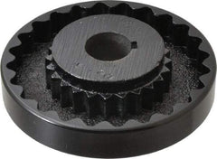 Lovejoy - 1" Max Bore Diam, 1/4" x 1/8" Keyway Width x Depth, Flexible Coupling Hub - 4-5/8" OD, 3.94" OAL, Cast Iron - Caliber Tooling