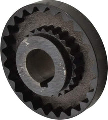 Lovejoy - 1-7/8" Max Bore Diam, 1/2" x 1/4" Keyway Width x Depth, Flexible Coupling Hub - 6.35" OD, 5.06" OAL, Cast Iron - Caliber Tooling