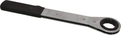 Lang - 36mm 12 Point Ratcheting Box Wrench - Single End, 15-1/2" OAL, Steel, Nickel Chrome Finish - Caliber Tooling