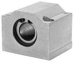 Pacific Bearing - 16mm ID, 43mm OAL x 42mm OAH Open Single Pillow Block - 21mm Base-to-Ctr Ht - Caliber Tooling