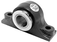 Browning - 2" ID, 8-7/8" OALType E Nonexpansion Pillow Block - 2-1/4" Base-to-Ctr Ht, Cast Iron - Caliber Tooling