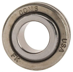 Made in USA - 3/8" Bore Diam, 8,400 Lb Dynamic Capacity, 13/32" Wide, Ball-Joint Spherical Plain Bearing - 13/16" OD - Caliber Tooling