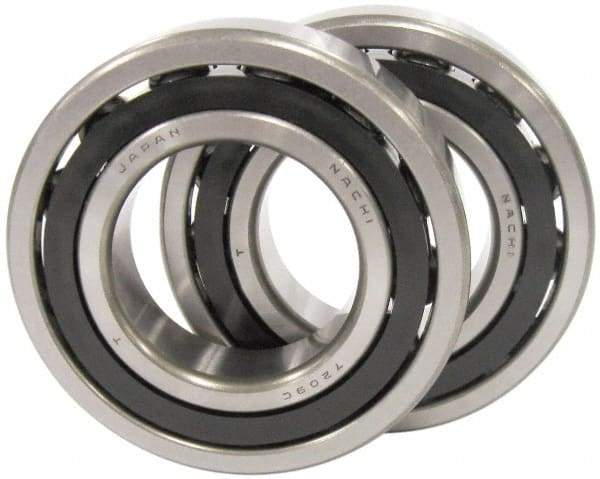 Nachi - 12mm Bore Diam, 32mm OD, Open Angular Contact Radial Ball Bearing - 10mm Wide, 1 Row, Round Bore, 7,750 Nm Static Capacity, 13,000 Nm Dynamic Capacity - Caliber Tooling