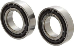 Nachi - 25mm Bore Diam, 47mm OD, Open Angular Contact Radial Ball Bearing - 12mm Wide, 1 Row, Round Bore, 17,300 Nm Static Capacity, 21,000 Nm Dynamic Capacity - Caliber Tooling