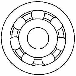 Made in USA - 20mm Bore Diam, 47mm OD, Open Plastic Race Radial Ball Bearing - 14mm Wide, 1 Row, Round Bore, 52 Lb Static Capacity, 78 Lb Dynamic Capacity - Caliber Tooling