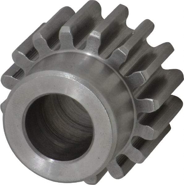 Browning - 12 Pitch, 1.333" Pitch Diam, 16 Tooth Spur Gear - 5/8" Bore Diam, 1-1/16" Hub Diam, Steel - Caliber Tooling