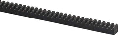 Browning - 1-1/2" Face Width, 4 Feet Long, 1-1/2" Thick Steel Gear Rack - Gray, 8 Pitch, 20° Pressure Angle - Caliber Tooling