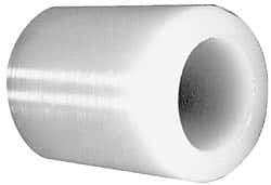 Made in USA - 1/2" Inside x 7/8" Outside Diam, Polyethylene Sleeve Bearing - 1-1/8" Flange Outside Diam, 1/8" Flange Thickness, 1" OAL - Caliber Tooling