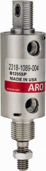 ARO/Ingersoll-Rand - 1/2" Stroke x 1-1/8" Bore Double Acting Air Cylinder - 1/8 Port, 3/8-16 Rod Thread - Caliber Tooling