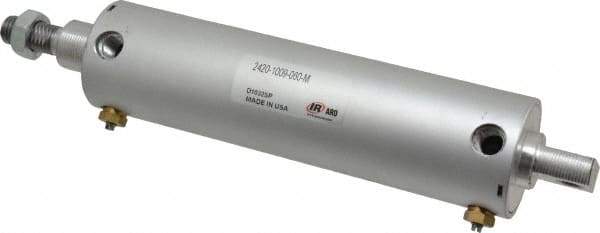 ARO/Ingersoll-Rand - 6" Stroke x 2" Bore Double Acting Air Cylinder - 1/4 Port, 5/8-11 Rod Thread - Caliber Tooling