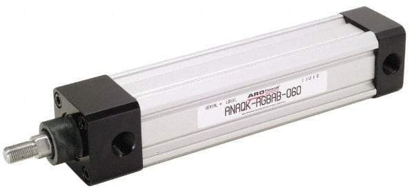 ARO/Ingersoll-Rand - 2" Stroke x 2" Bore Double Acting Air Cylinder - 7/16-20 Rod Thread, 250 Max psi, 185°F - Caliber Tooling