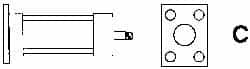 ARO/Ingersoll-Rand - Air Cylinder MF2 Cap Flange Mount Kit - For 3-1/4" Air Cylinders, Use with Provenair Series - Caliber Tooling