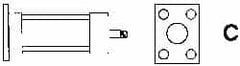 ARO/Ingersoll-Rand - Air Cylinder MF2 Cap Flange Mount Kit - For 1-1/2" Air Cylinders, Use with Provenair Series - Caliber Tooling