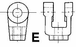 ARO/Ingersoll-Rand - Air Cylinder Rod Clevis - For 1-1/2, 2 & 2-1/2" Air Cylinders, Use with Provenair Series - Caliber Tooling