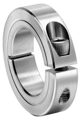 Climax Metal Products - 1-9/16" Bore, Steel, One Piece One Piece Split Shaft Collar - 2-3/8" Outside Diam, 9/16" Wide - Caliber Tooling