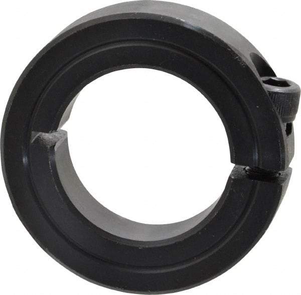 Climax Metal Products - 1-1/4" Bore, Steel, One Piece Clamp Collar - 2-1/16" Outside Diam, 1/2" Wide - Caliber Tooling