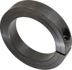 Climax Metal Products - 3" Bore, Steel, One Piece Clamp Collar - 4-1/4" Outside Diam, 7/8" Wide - Caliber Tooling