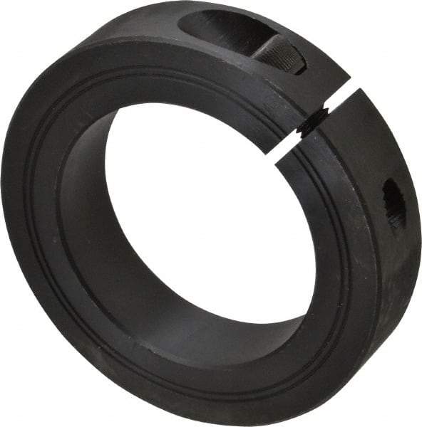 Climax Metal Products - 55mm Bore, Steel, One Piece Clamp Collar - 3-1/4" Outside Diam - Caliber Tooling